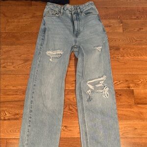 PacSun Blue Boyfriend Distressed Jeans